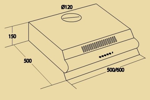 Okap szafkowy (wkład) AKPO WK-7 P 3050 Inox