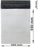 Foliopaki Kurierskie Białe 4XL 450x550mm - 50 szt.