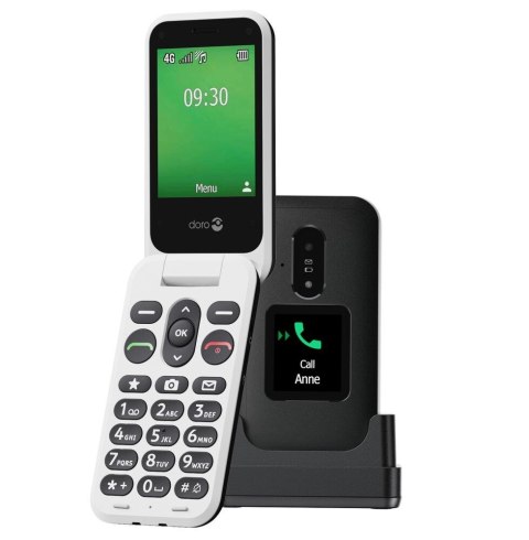 Doro Leva E30 7,11 cm (2.8") 142,7 g Czarny, Biały Telefon funkcjonalny
