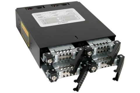 Płyta montażowa IcyDock 4x6,3cm SATAI-III/SAS w 1x5,25" HDD/SSD