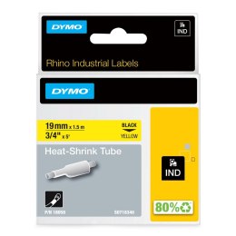 Taśma termokurczliwa RHINO 19x1.5 z czarno-żółtym nadrukiem