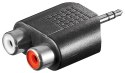 Goobay Goobay | Adapter audio | RCA x 2 | Żeński | Męski | Mini-phone stereo 3,5 mm
