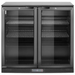 Lodówka chłodziarka barowa na napoje 2-drzwiowa LED 158 l 160 W 90x53x87 cm