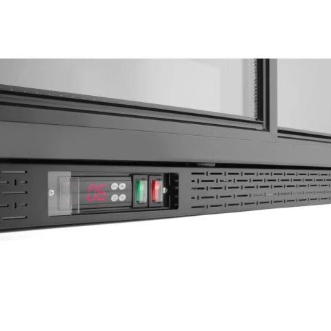 Lodówka chłodziarka barowa z 2 drzwiami suwanymi LED 158 l 160 W 90x52x87 cm