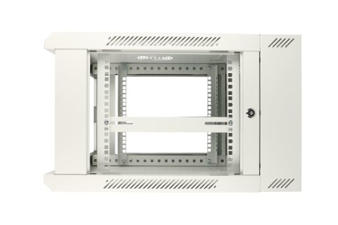 Extralink Szafa rack 6U 600x600 AZH Szara montowana na ścianie, dwusekcyjna