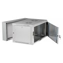 Extralink Szafa rack 6U 600x600 AZH Szara montowana na ścianie, dwusekcyjna