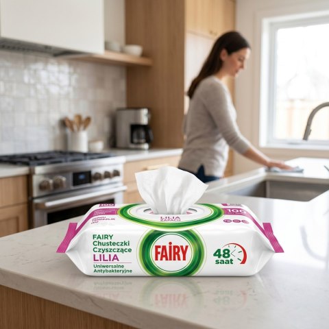 FAIRY Chusteczki Czyszczące LILIA Uniwersalne Antybakteryjne 100 szt.