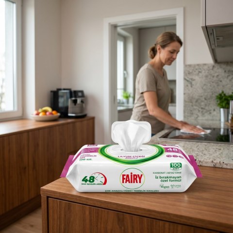 FAIRY Chusteczki Czyszczące LILIA Uniwersalne Antybakteryjne 100 szt.