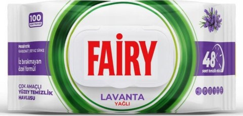 FAIRY Chusteczki Czyszczące LAWENDA Uniwersalne Antybakteryjne 100 szt.