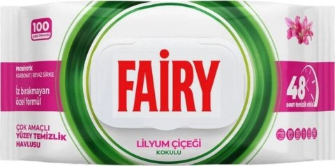 FAIRY Chusteczki Czyszczące LILIA Uniwersalne Antybakteryjne 100 szt.