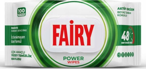 FAIRY Chusteczki Czyszczące POWER BIAŁE MYDŁO Uniwersalne 100 szt.