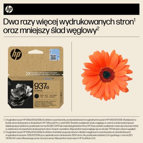 Tusz HP 937e EvoMore (4S6W9NE) (Czarny)