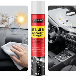 K2 Spray Do Kokpitu CARSO BLAK Do Matowych Plastików Samochodu 750ml C407FR