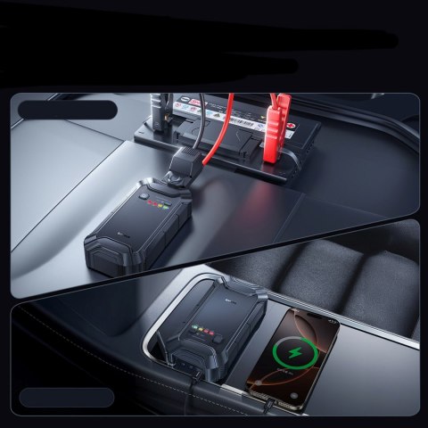 Jump starter urządzenie rozruchowe do pojazdów 12000mAh 12V - czarny