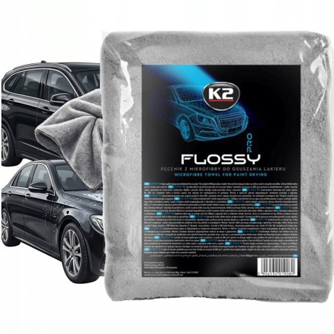 K2 Ręcznik Z Mikrofibry Flossy Pro Do Osuszania Auta 60x90 cm 800gsm D0220