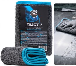 K2 Ręcznik Z Mikrofibry TWISTY PRO Dwustronny Do Lakieru 40x60cm D0224
