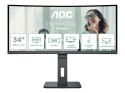 AOC CU34P3CV | 34 " | VA | 21:9 | 100 Hz | 4 ms | 3440 x 1440 pikseli | 1 port HDMI