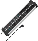 Brennenstuhl 1392000232 rozgałęziacz 3 m 14 x gniazdo sieciowe Wewnętrzna Czarny, Srebrny