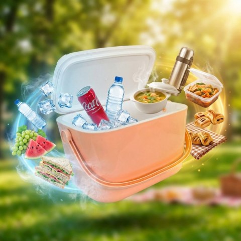 Lodówka CEGECO 20L Różowa Kamai