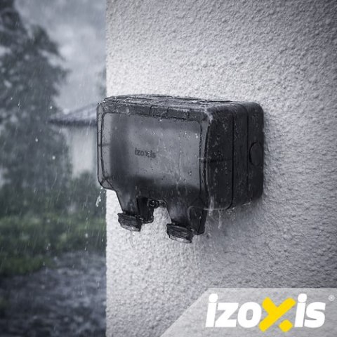 Gniazdo podwójne zewnętrzne 17x11x10cm Izoxis