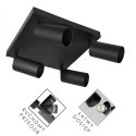 Lampa spotlight FILO 4xGU10 czarna kwadrat
