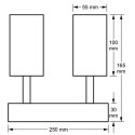 Lampa spotlight FILO 4xGU10 czarna kwadrat