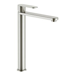 BASIN MIXER RIO STANDING HIGH BRU NICKEL