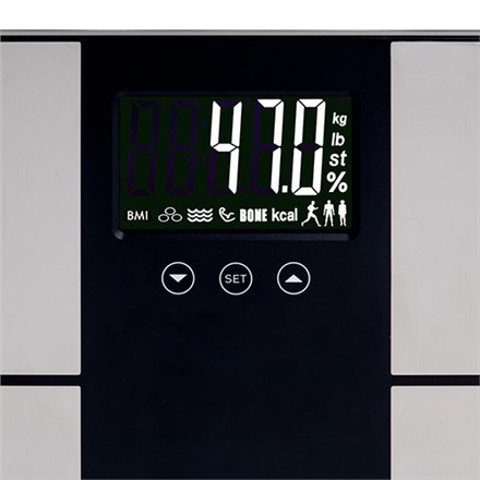 Adler Adler Bathroom scale with analyzer AD 8165 Maximum weight (capacity) 225 kg, Accuracy 100 g, Body Mass Index (BMI) measuring, S