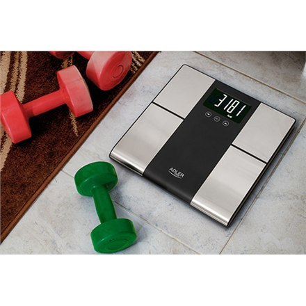 Adler Adler Bathroom scale with analyzer AD 8165 Maximum weight (capacity) 225 kg, Accuracy 100 g, Body Mass Index (BMI) measuring, S