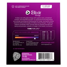 Elixir 11027 Custom Light (11-52) NW - Struny do gitary akustycznej