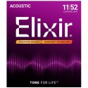 Elixir 16027 Phosphor Bronze Custom Light (11-52) NW - Struny do gitary akustycznej