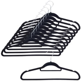 Wieszaki na Ubrania Czarne Obrotowe Welurowe STORAGE SOLUTIONS 10 szt.