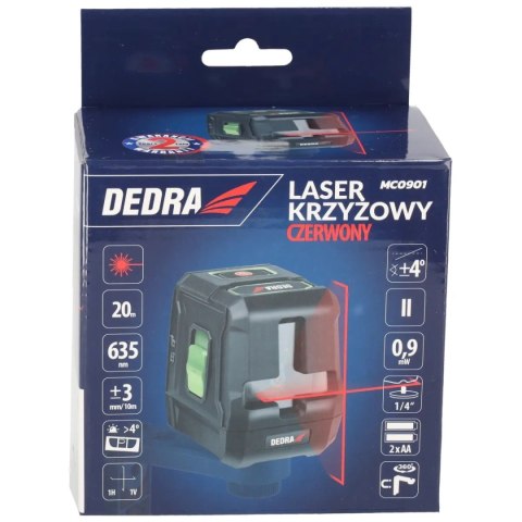 Laser krzyżowy, czerwony