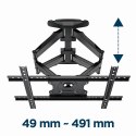 Gembird Uchwyt na telewizor Gembird | Do montażu na ścianie | WM-75ST-01 | Regulacja kąta, obrót, nachylenie | 32-75 cali | Maksymalna w