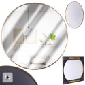 Lustro Ścienne Złote Okrągłe 50 cm VILDE Metalowa Rama Styl Glamour