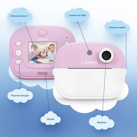 Aparat fotograficzny dla dzieci LAMAX InstaKid2 Play, pink