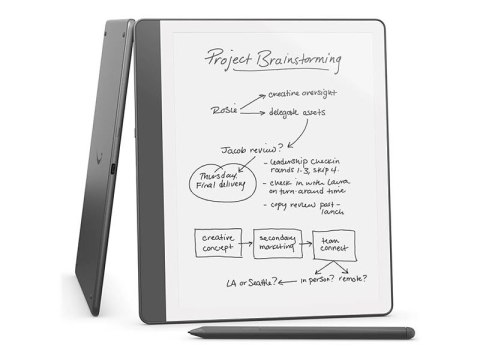 Ebook New Kindle Scribe - 2024 release 10.2" glare-free 64GB Wi-Fi (Without Lockscreen Ads) with Premium Pen Tungsten