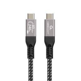 GEMBIRD KABEL DO ŁADOWANIA I TRANSMISJI DANYCH PREMIUM USB 4 TYPE-C 40 GB/S, 240 W, 0.3 M
