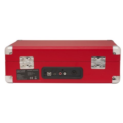 Gramofon Denver VPL-120 z USB do nagrywania na PC czerwony