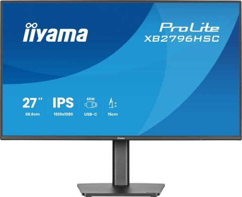 Iiyama ProLite XB2796HSC-B1 monitor komputerowy 68,6 cm (27") 1920 x 1080 px Full HD LED Czarny