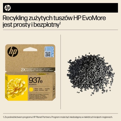 HP Oryginalny żółty tusz 937e EvoMore