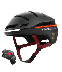 LIVALL Kask szosowy 58-62 cm światła LED czujnik upadku SOS czarny EVO21-L-BLK