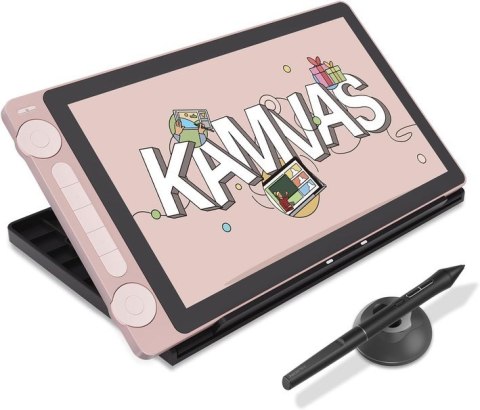 Tablet graficzny z ekranem HUION Kamvas 13 różowy