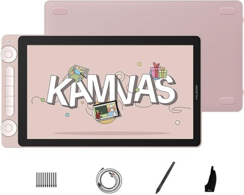 Tablet graficzny z ekranem HUION Kamvas 13 różowy