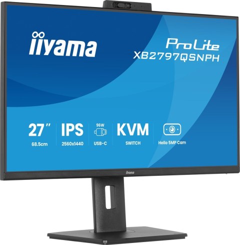 Iiyama ProLite XB2797QSNPH-B1 27IN IPS LCD 4MS 2560X1440 350CD/M2 HDMI/DP/USB 2 monitor komputerowy 68,6 cm (27") 2560 x 1440 px