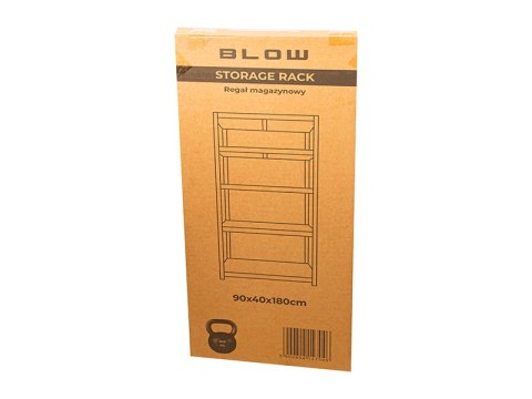 69-100# Regał magazynowy metalowy 90x40x180cm blow