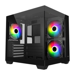 Fortron Obudowa Fortron | S140-BA | Czarny | Mini-ITX, uATX(M-ATX) | Zasilacz w zestawie Nie