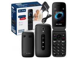 75-032# Telefon dla seniora blow czarny z klapką s24