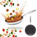 Patelnia powłoka non-stick honeycomb, 20 cm, 3-warstwy, stal 304, pfoa-free