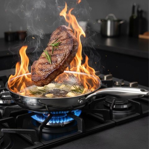 Patelnia powłoka non-stick honeycomb, 20 cm, 3-warstwy, stal 304, pfoa-free